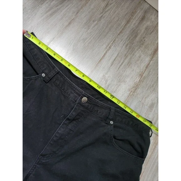 Duluth Trading Co. Womens Black Denim Jeans Straight Leg Lightweight Sz 18x31 - Picture 5 of 8